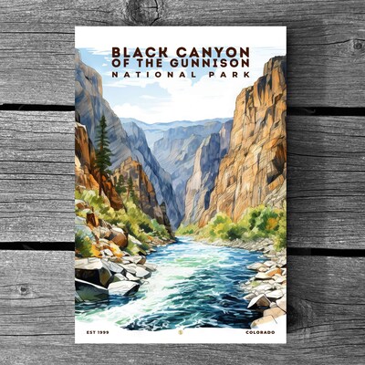 Black Canyon of the Gunnison National Park Poster, Travel Art, Office Poster, Home Decor | S8 - image3